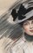 Edgar Chahine, Jeune élégante au chapeau, 1900, Gessetto e pastello su carta, Con cornice, Immagine 5