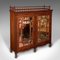 Mueble Duet inglés victoriano antiguo con espejo de nogal, Imagen 2