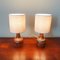 Brown and Orange Ceramic Table Lamps attributed to Secla, 1960s, Set of 2 7