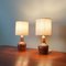 Brown and Orange Ceramic Table Lamps attributed to Secla, 1960s, Set of 2 6