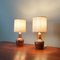 Brown and Orange Ceramic Table Lamps attributed to Secla, 1960s, Set of 2, Image 6