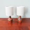 Brown and Orange Ceramic Table Lamps attributed to Secla, 1960s, Set of 2 8