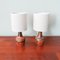 Brown and Orange Ceramic Table Lamps attributed to Secla, 1960s, Set of 2, Image 8