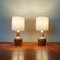 Brown and Orange Ceramic Table Lamps attributed to Secla, 1960s, Set of 2 2