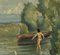 Jules Gaillepand, La baigneuse aux cygnes, Pointe à la Bise Genève, Oil on Canvas 3