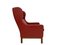 Danish High Back Armchair in Red Leather and Oak by Mogens Hansen, 1960s 3