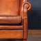 20th Century Dutch Sheepskin Leather Wingback Club Chairs, Set of 2 25