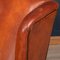 20th Century Dutch Sheepskin Leather Wingback Club Chairs, Set of 2 5