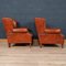 20th Century Dutch Sheepskin Leather Wingback Club Chairs, Set of 2, Image 34