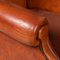 20th Century Dutch Sheepskin Leather Wingback Club Chairs, Set of 2 22