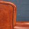 20th Century Dutch Sheepskin Leather Wingback Club Chairs, Set of 2 12