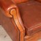 20th Century Dutch Sheepskin Leather Wingback Club Chairs, Set of 2 30