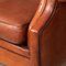 20th Century Dutch Sheepskin Leather Wingback Club Chairs, Set of 2 26