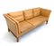 Mid-Century Danish Caramel Tan Aniline Leather 3/Seater Sofa, 1960s 2