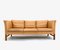 Mid-Century Danish Caramel Tan Aniline Leather 3/Seater Sofa, 1960s 1