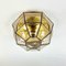 Mid-Century Minimalist Iron & Glass Ceiling Lamp from Limburg, Germany, 1960s 1