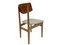 British Teak, Beech & Grey Wool Dining Chairs, 1960s, Set of 4 3