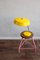 Vintage East German Yellow Table Lamp attributed to Veb Narva Leuchtenbau, 1960s 10