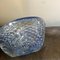 Mid-Century Modern Blue and Silver Murano Glass Bowl in the style of Barovier & Toso, 1980s 9