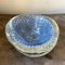 Mid-Century Modern Blue and Silver Murano Glass Bowl in the style of Barovier & Toso, 1980s 7