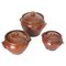 Brown Glazed Stoneware Soup Tureens with Lids, England, 1950, Set of 3 1