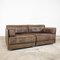 Vintage Brown Leather Patchwork Ds88 Sofa from de Sede, Set of 2 13