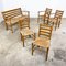 Vintage Beech Farmhouse Dining Set with Cane Seating, Set of 5 1