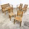 Vintage Beech Farmhouse Dining Set with Cane Seating, Set of 5, Image 1
