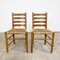 Vintage Beech Farmhouse Dining Set with Cane Seating, Set of 5, Image 6