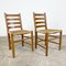 Vintage Beech Farmhouse Dining Set with Cane Seating, Set of 5 2