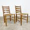 Vintage Beech Farmhouse Dining Set with Cane Seating, Set of 5, Image 2