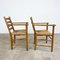 Vintage Beech Farmhouse Dining Set with Cane Seating, Set of 5 17