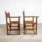 Vintage Cognac Leather Safari Director Chairs, Set of 2 3