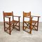 Vintage Cognac Leather Safari Director Chairs, Set of 2 2