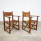 Vintage Cognac Leather Safari Director Chairs, Set of 2, Image 2