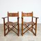 Vintage Cognac Leather Safari Director Chairs, Set of 2 6
