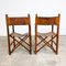 Vintage Cognac Leather Safari Director Chairs, Set of 2, Image 4