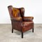 Poltrona Wingback Goor vintage in pelle di pecora, Immagine 1