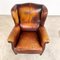 Vintage Sheep Leather Goor Wingback Armchair 6