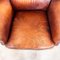 Poltrona Wingback Goor vintage in pelle di pecora, Immagine 7