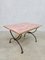 Tavolino vintage in marmo rosa, anni '30, Immagine 1