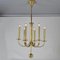 Minimal Brass Chandelier, 1960s 10