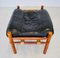 Vintage Swedish Leather Iiona Footstool by Arne Norell 2