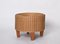 Pouf rotondi in vimini con gambe in teak, Italia, anni '70, set di 2, Immagine 8