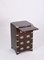 Military Chest of Drawers in Wood and Brass with Writing Desk, England, 1950s 4