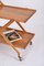 Cherry Wood and Metal Serving Bar Cart by Cesare Lacca, Italy, 1950s, Image 12