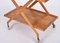 Cherry Wood and Metal Serving Bar Cart by Cesare Lacca, Italy, 1950s, Image 8