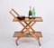 Cherry Wood and Metal Serving Bar Cart by Cesare Lacca, Italy, 1950s, Image 5
