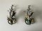 German Green and Orange Flower Sconces in Metal, 1960s, Set of 2, Image 1