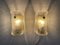German Ice Glass and Brass Sconces by Limburg, 1960s, Set of 2, Image 1